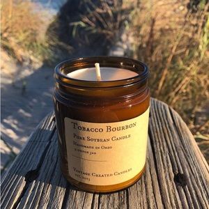 NWT Bourbon & Tobacco Soy Candle ~ Gifts for Him ~ Man Candles ~Christmas Candle